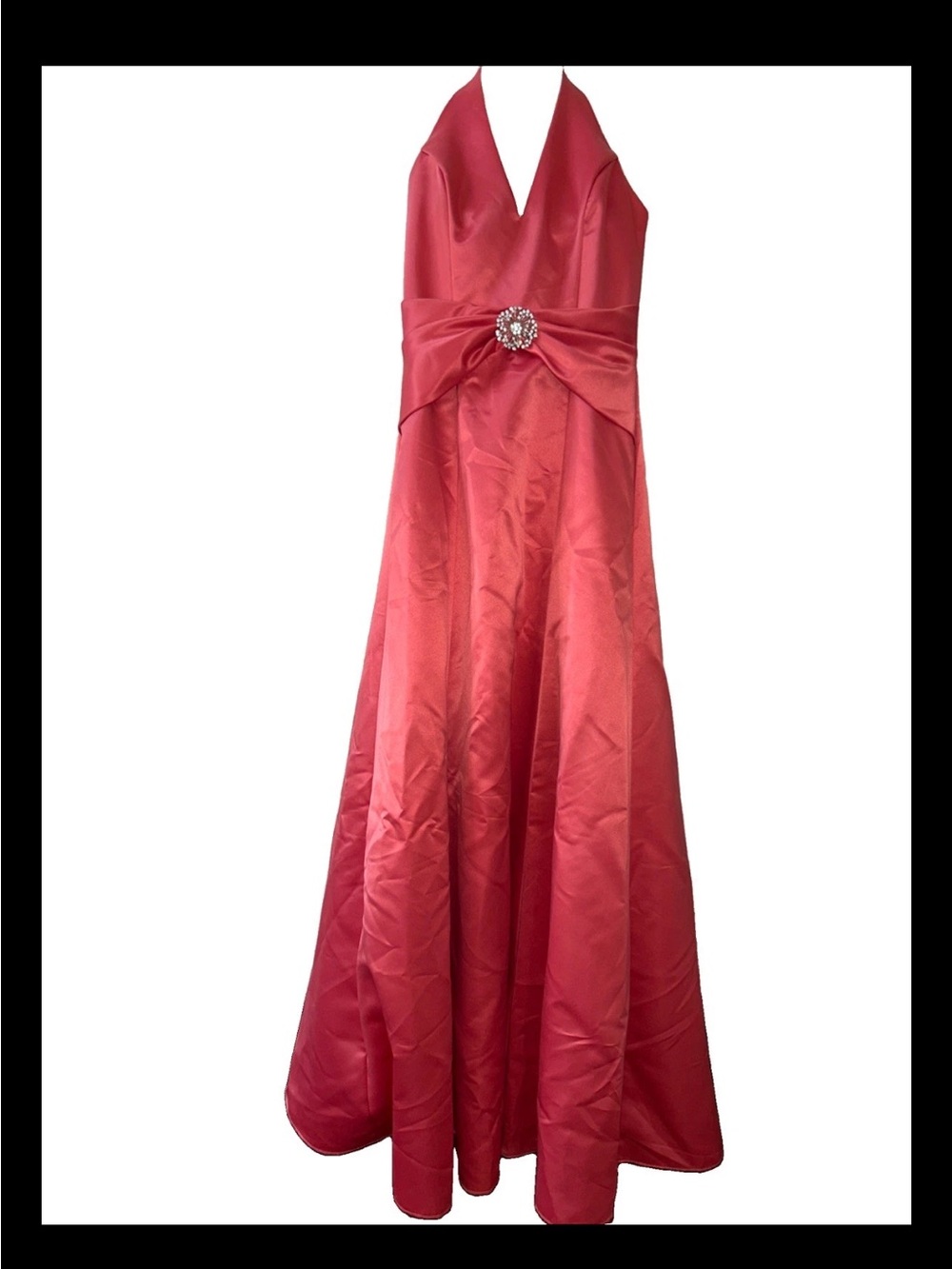 Jessica McClintock for Gunne Sax gown sz 3/4 Coral satin Tulle underskirt EUC